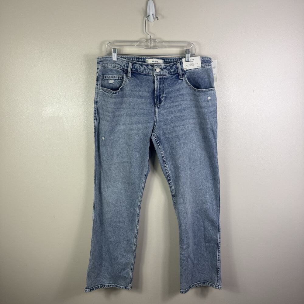 NWT Hollister Low Rise Relaxed Straight 14 Reg W32 Reg